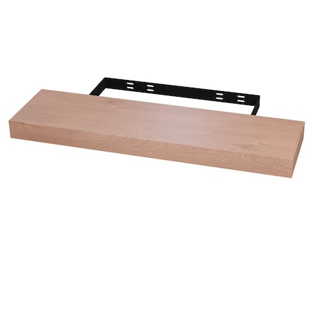 Designs Of Distinction 10" x 36" Contemporary Floating Shelf, Red Oak 01MFL103610AK1